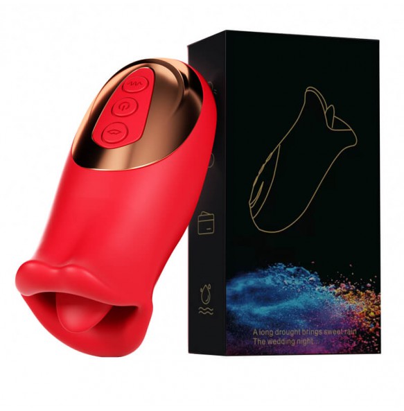 MizzZee - Mouth Love Licking Vibrator (Chargeable - Red)